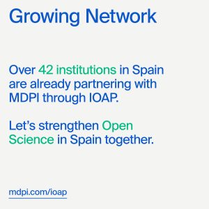42 instituciones españolas colaboran con MDPI mediandte el IOAP.